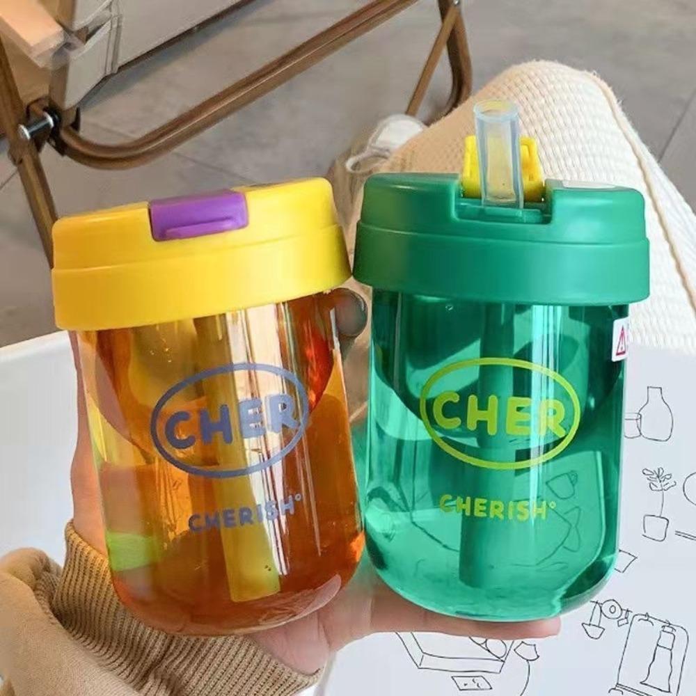 Mini Outdoor Sport Water Bottle 300mL Milk Coffee Cup Cartoon Fruit Tea Cup  for Kids