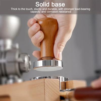 Espresso Tamper 51mm Holzgriff Kaffee Tamper Haushalt Kaffee Tamper Zubehör Werkzeuge Für 51mm Siebträger