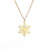 Elegant Snowflake Pendant Necklace Women's Christmas Party Jewelry Accessory Holiday Gift