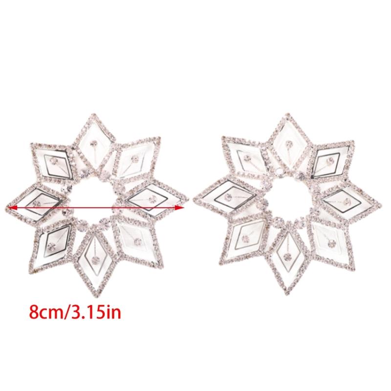 Rhinestones Pasties Crystal Breast Covers Body Jewelry Breast Pasties Chest Stickers Body Chain for Raves Clubwears Gift