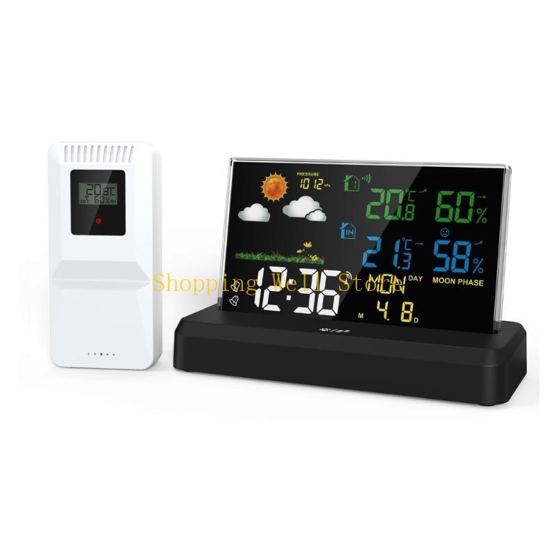 

KX4B User Friendly Wireless Weather Monitor Large Color Screen Real Time Indoor Outdoor Temperature Humidity Monitor China Mainland
