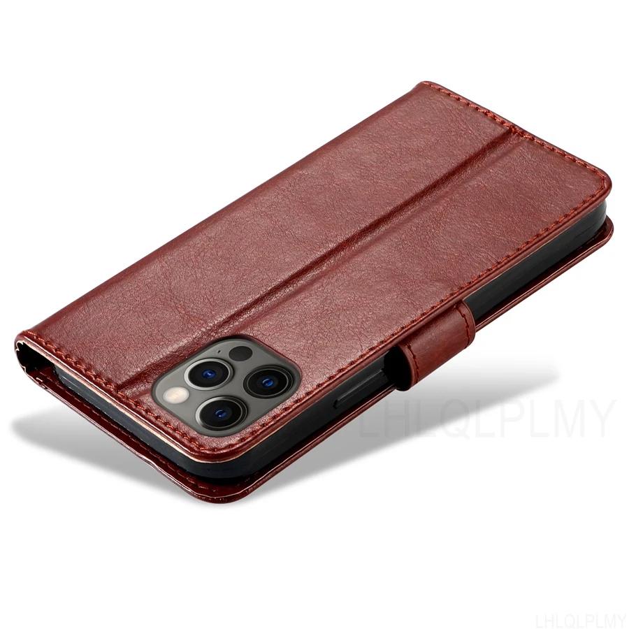 Étui de Protection à Rabat en Cuir de Luxe Pour iPhone 15 14 Plus 7 8 11 12 13 Pro Max Mini XS XR X SE 2020 Housse Portefeuille Coque