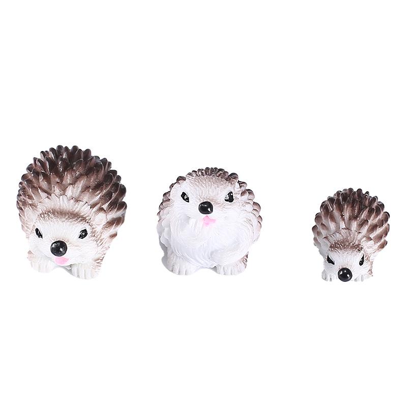 Adorable Hedgehog Resin Ornaments for Succulent Pots and Creative Landscapes
