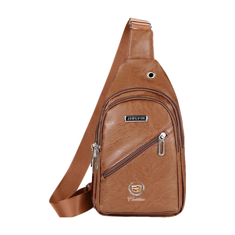 1pc Car Small Backpack Single Shoulder Crossbody Bag One-shoulder Messenger Bag For Cadillac XT5 XT6 ATS XTS SRX XT4 CT5 CT6