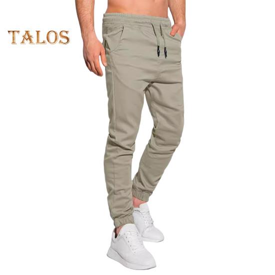 Herren-Sporthose mit Taschen, Knöchelband, einfarbig, Jogginghose mit Kordelzug und elastischer Taille für den täglichen Gebrauch im Freien und bei der Arbeit