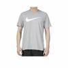 Solid Color Logo Crew Neck Short Sleeve T-Shirt for Men In Grey