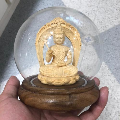 1 Stück Massivholz Buddha Statue Ornamente Feng Shui Ornamente Holzschnitzerei Handwerk Wohnzimmer Heimdekoration Skulptur Statue