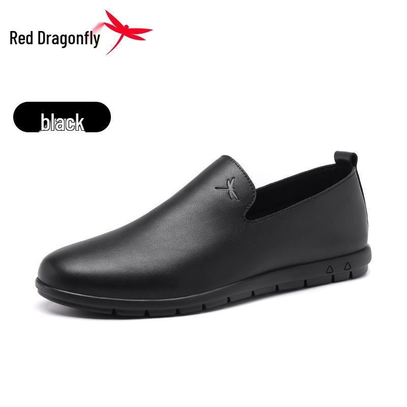Red Dragonfly Men s Soft Leather Slip-on Casual Driving Shoes Size 38