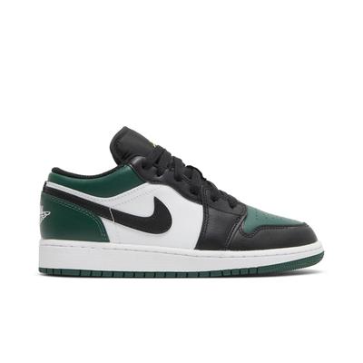Air 1 Low Grade School 'Green Toe' (Unisex) Noble Green / Pollen / White / Black Kids' Basketball Shoes 553560 371