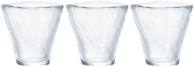 Adelia Sake Cup Tsugaru Vidro Tenkai for Japanese Set of Microwave Made In F49864 Set, Clear, 90ml, Cup, Sake, 3, Heat-Resistant Glass, Safe, Japan,