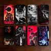 C-Comic Berserk Guts Plating Phone Case For iPhone 17,16,15,14,13,12,11 Plus,Pro Max,XS,Soft Silicone Black Cover