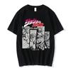 2026 New Jojo Bizarre Adventure Casual T Shirt Cotton High Quality Teen Trendy Korean Clothes Top Tees Hip Hop University Pastel
