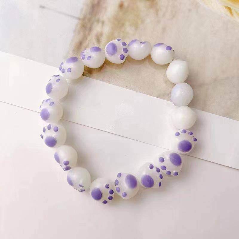 Cat Claw Control Bead Bracelet, Sweet And Playful Schoolgirl Plate Playing Beaded Imitation Bodhi Meow Claw Plate String, Free Girlfriend Bracelet.