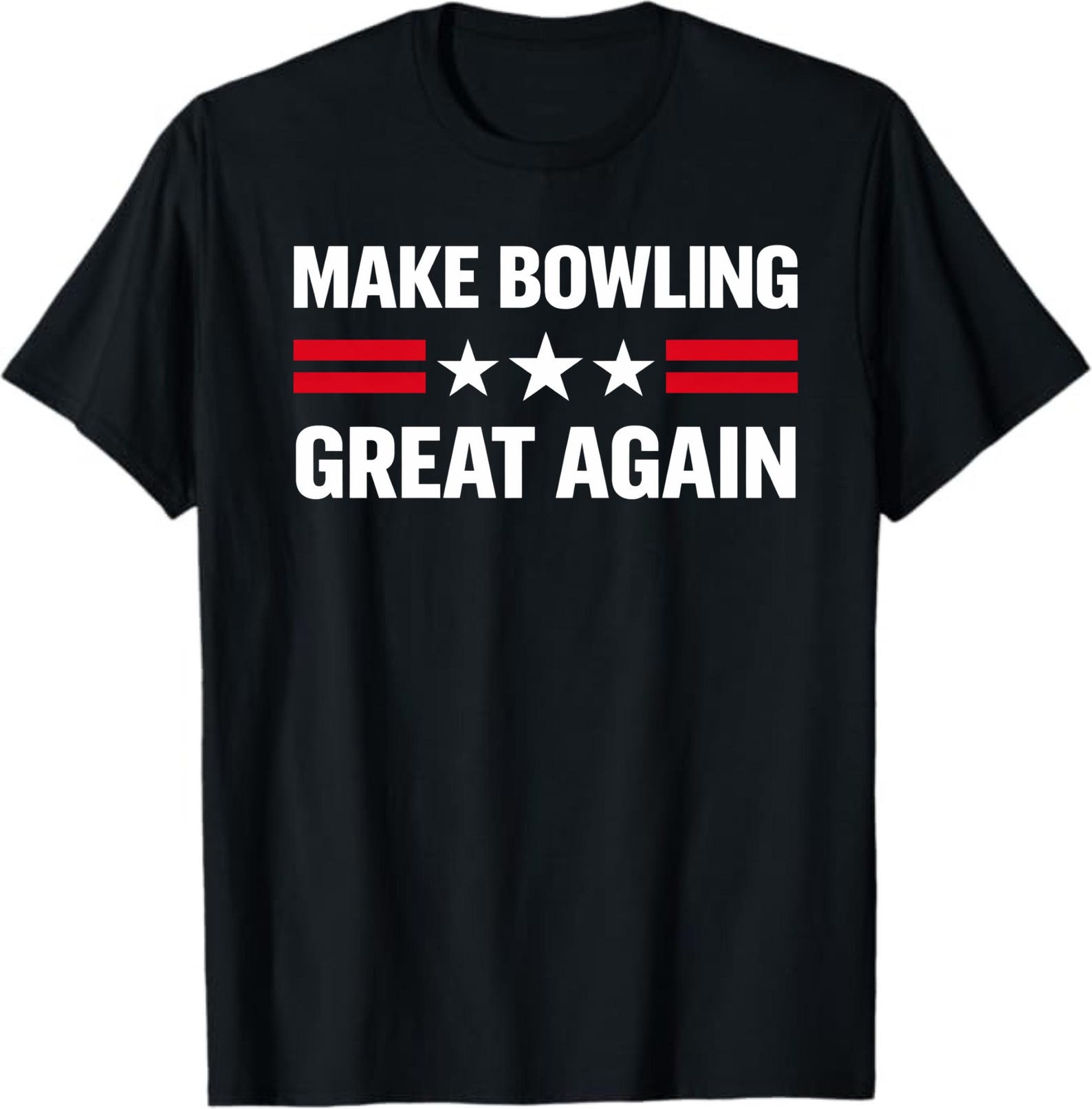 Make Bowling Great Again T-Shirt, Funny Bowler Gift, Retro Bowling League Graphic Tee 2XL