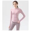New Style, Fleece-lined Sports Fitness Yoga Jacket With A Stand Collar, Zipper, Quick-dry, Breathable, Running, Long-sleeved, Slim-fitting Outerwear