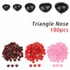100 Pcs/Bag Triangle Safety Nose For Diy Doll Toy Bear Crafts Plastic Toy Safety Noses Crafts Making Puppet Parts Accessories