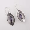 Natural Iolite Gemstone 925 Sterling Silver Jewelry Drop/Dangle Earrings 2.15" CE-20-3