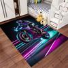 Futuristic motorcycle performing stunts carpet Yoga living room room decor children's crawling mat doormat area rug
