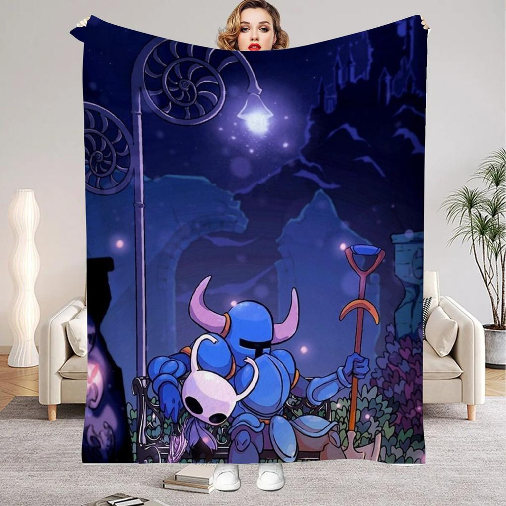 Hollow Knight Blanket Cartoon Game Printed Flannel Blanket for Home Living Room Bedroom Decor New Year Christmas Gift for Fans