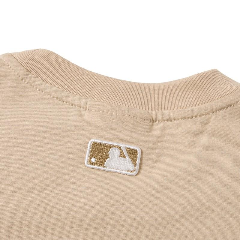 New MLB Short Sleeved Dress Women's Khaki 3FOPEC223-43BGS