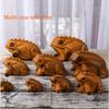 1Pc Thailand Frog Wood Carving Ornaments Hand-carved Toad Creative Vocal Toys Solid Wood Gifts Home Decor