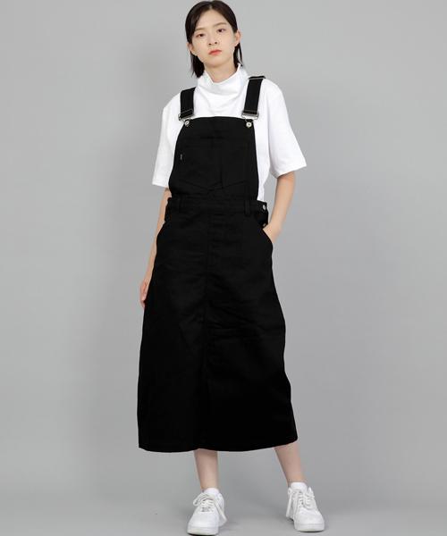 Seinteukeulu Wide Dome Overalls Skirt Wds-611 Black