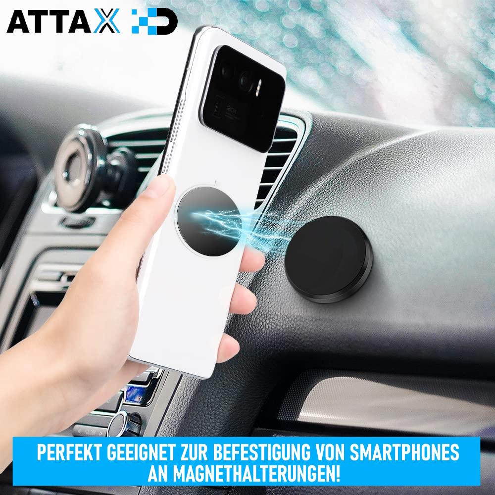 ATTAX Metal Plate & Magnetic Holder Set Self-adhesive Mobile Phone Smoke Detector [12 Pcs]