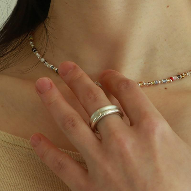 

Less is more silver classic ring _2type glossy