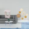 Practical Bedside Table with Unique Rattan Woven Wall Art for Hotel Cafe Hallway Lounge Room Balcony