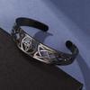 Retro Celtic Knot Pattern Disc Cross Pendant Necklace for Men Gothic Punk Trend Street Jewelry Gift