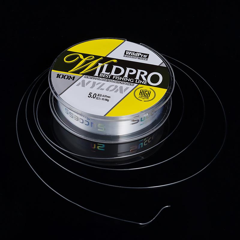 WildPro High-Strength Transparent Nylon Fishing Line, 100 Meters - Japanese Original Thread Leader