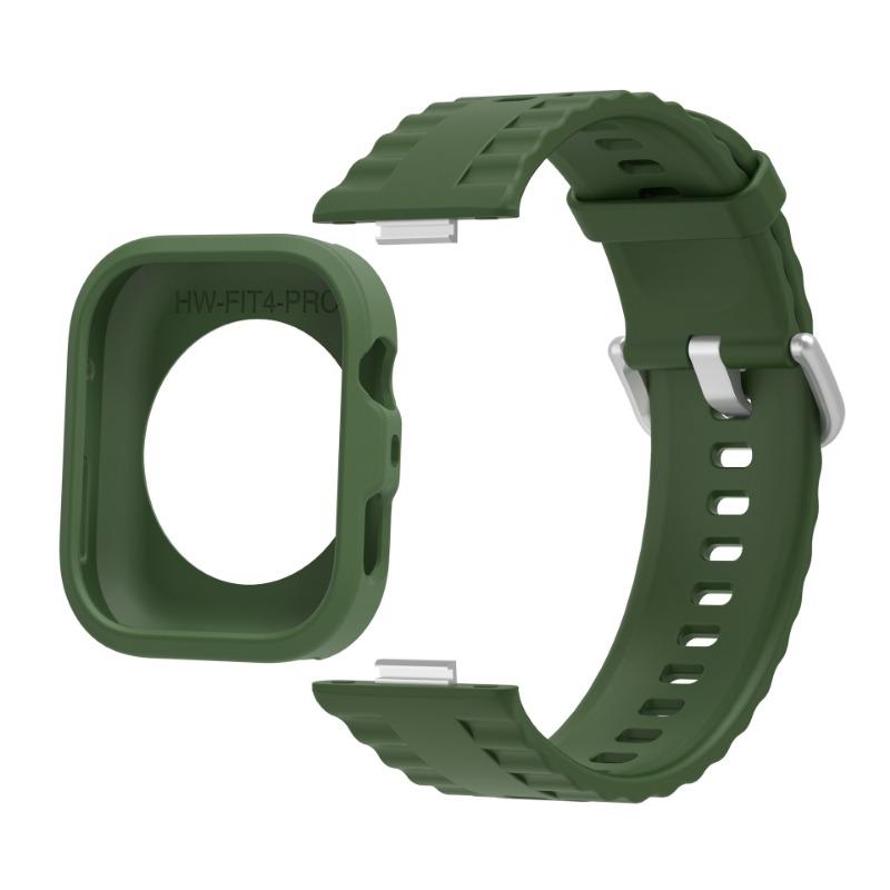 Silicone Case+Strap for Huawei Watch Fit 4 Pro Comfortable Comfortable Breathable Band