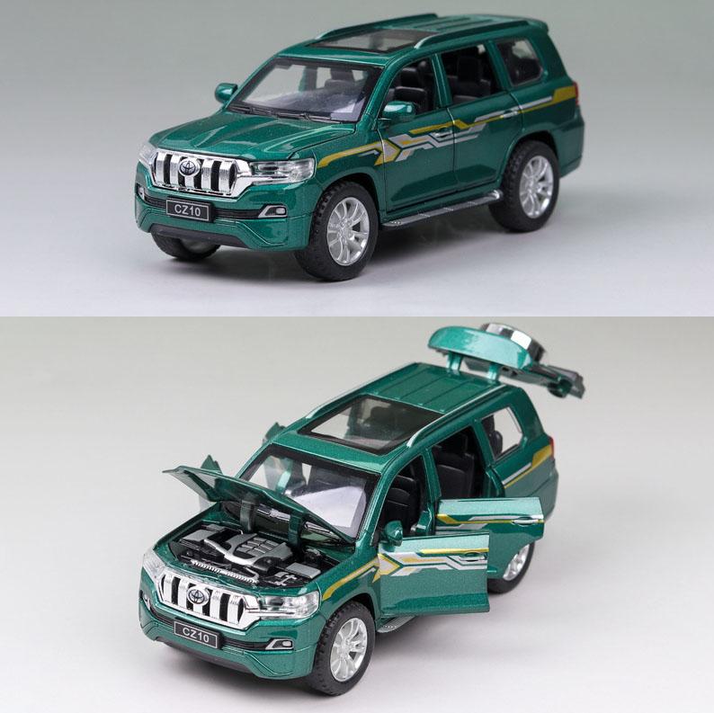 1/32 Scale Prado SUV Diecast Car Model Toy, Pull Back Toy Vehicle with Sound and Light for Kids Toddler Boys Girls Gift Collection