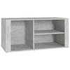 816924 vidaXL Shoe Cabinet Concrete Grey 100x35x45 Cm Engineered Wood
