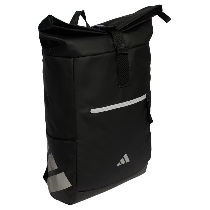 Adidas 24.75L Classic Brand Logo Polyurethane Backpack Unisex Backpack Black JD9565