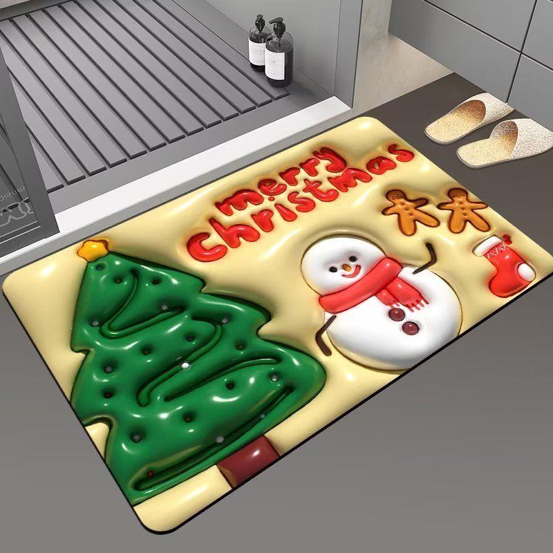 3D Рождественский напольный коврик для входной двери — фото 8
