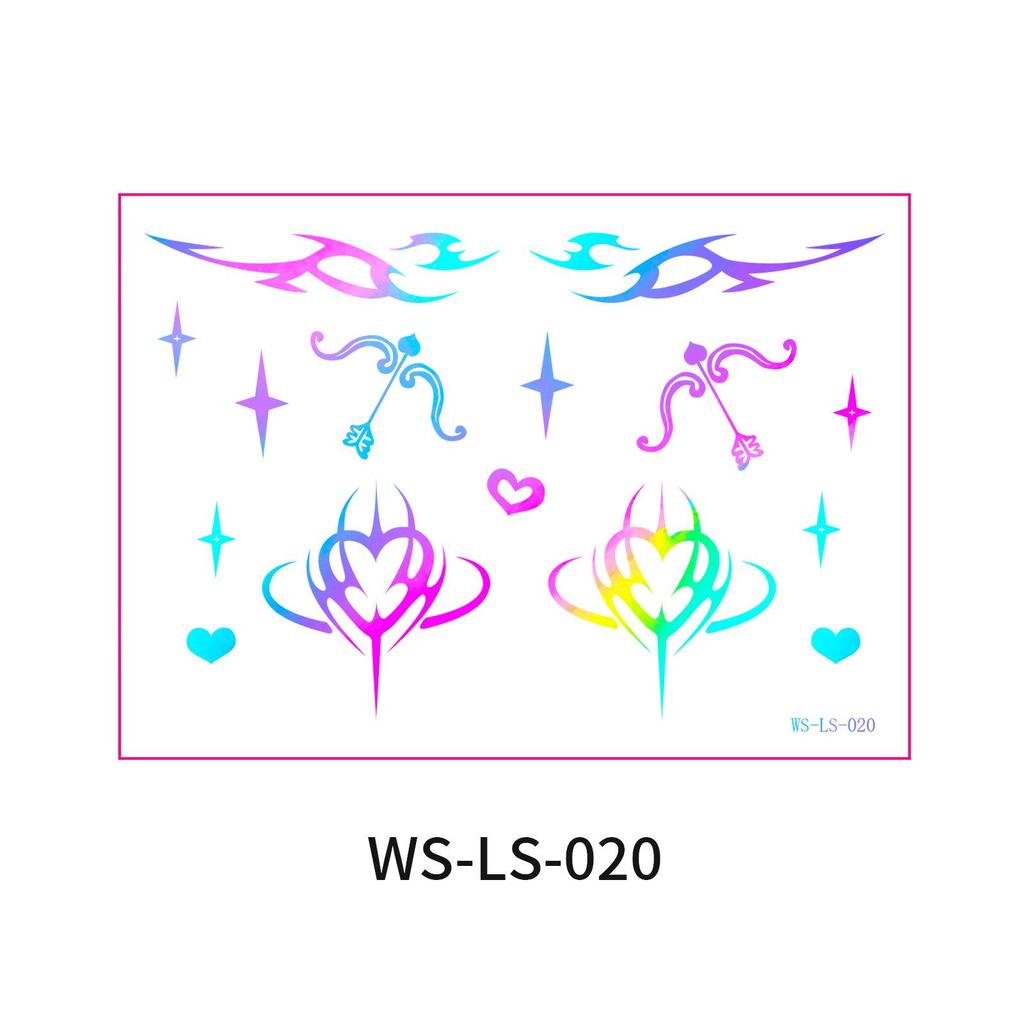 European & American Cross-border Music Festival Laser Eyeliner Stickers - Waterproof & Long-lasting Disposable Tattoos