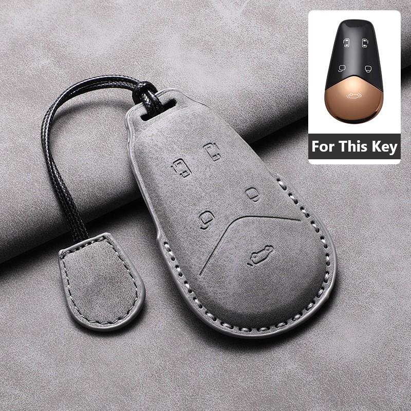 Car Remote Key Case Cover For VOYAH Free Dream PHEV i-Land 2025 Sheep Suede Key Case Shell Fob Protective Keychains Accessories