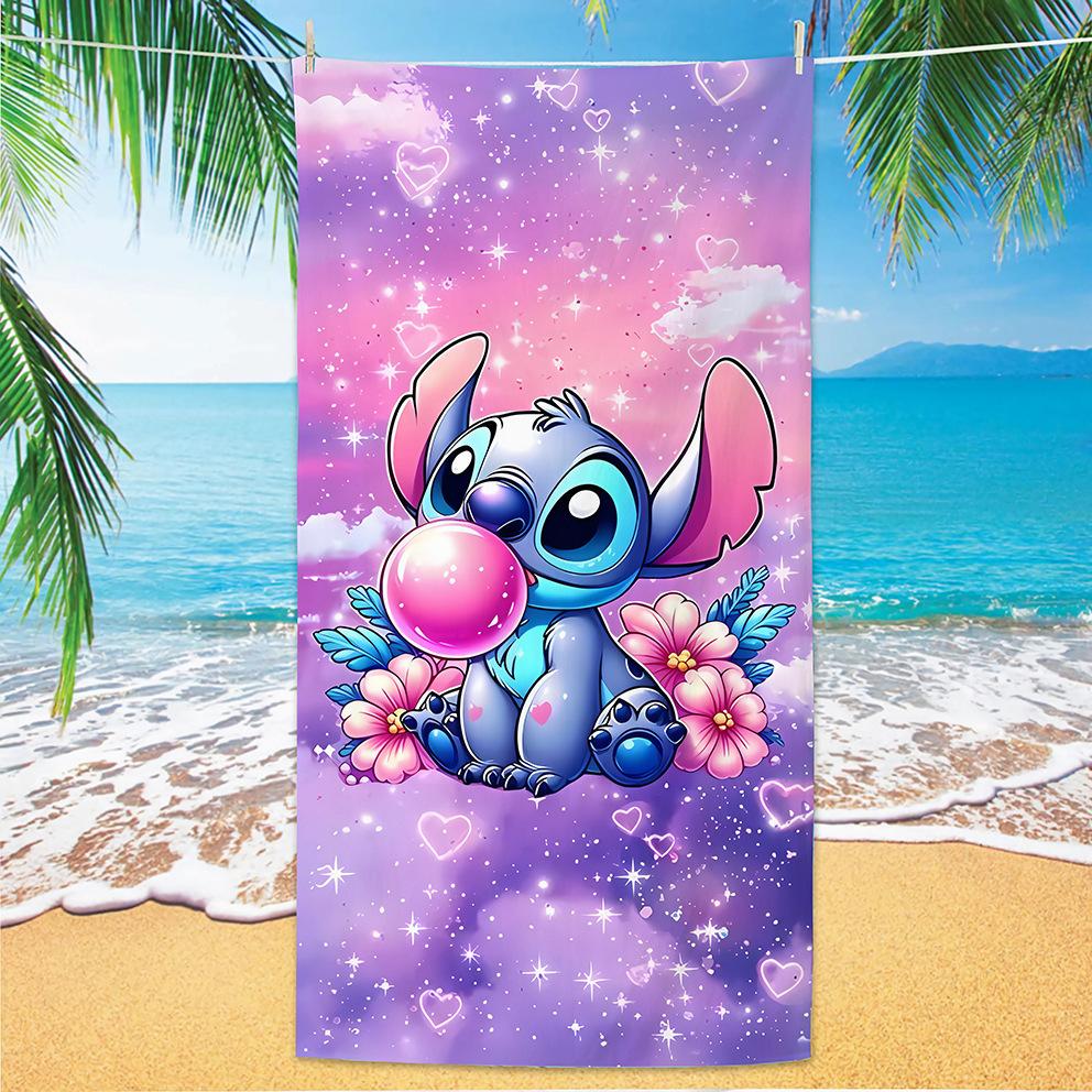 New Printed Beach Towel Stitch Kulomie Beach Towel Children'S Cartoon Towel Cloth
