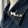 Süße Katzenfamilie Brosche Vintage Tier Pin Mode Minimalistischer Schmuck Multifunktionales Zubehör für Taschen Rucksäcke Schals Dekoration