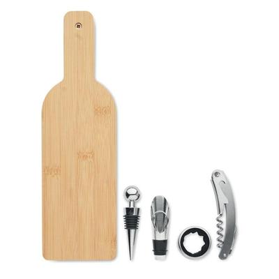 Vinovault Set Bamboo Bottle Wine Set
