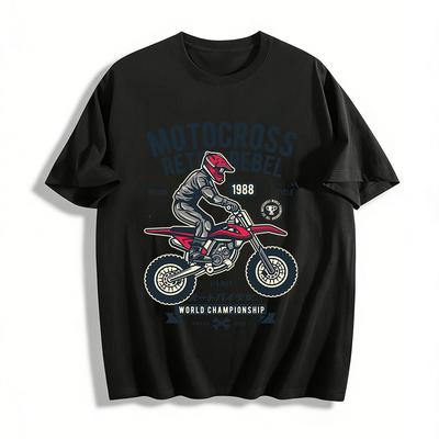 Vintage Motocross Rebel 1988 Championship Graphic Casual Tee Pure Cotton T-shirt