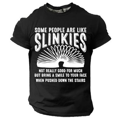 2025 Men's Casual Loose Round Neck Top Short Sleeve Classic Comfortable Lightweight Short Sleeve Sports Fitness Printed T-Shirt