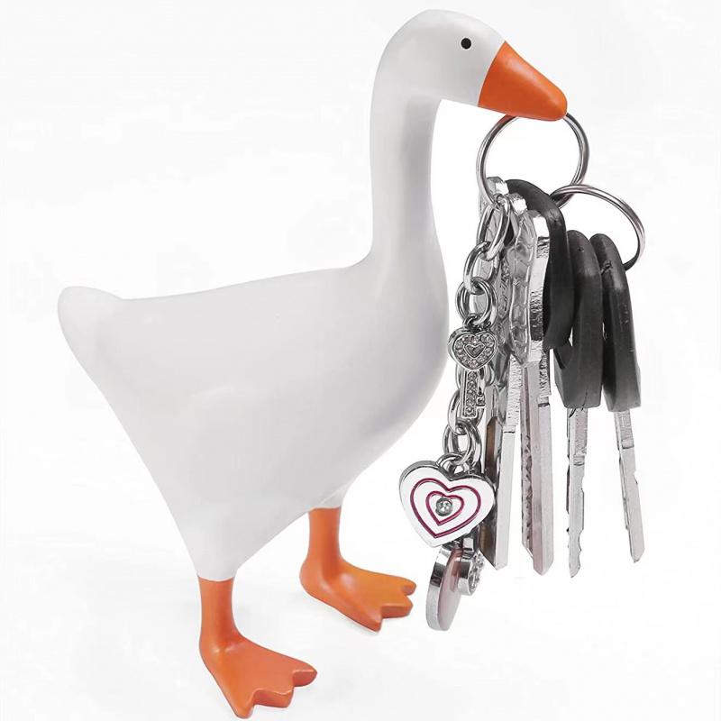 Cute Simulation Duck Resin Ornament, Creative DIY Magnetic Duck Figurine with Storage Function for Home Decoration Magnetic duck ornament