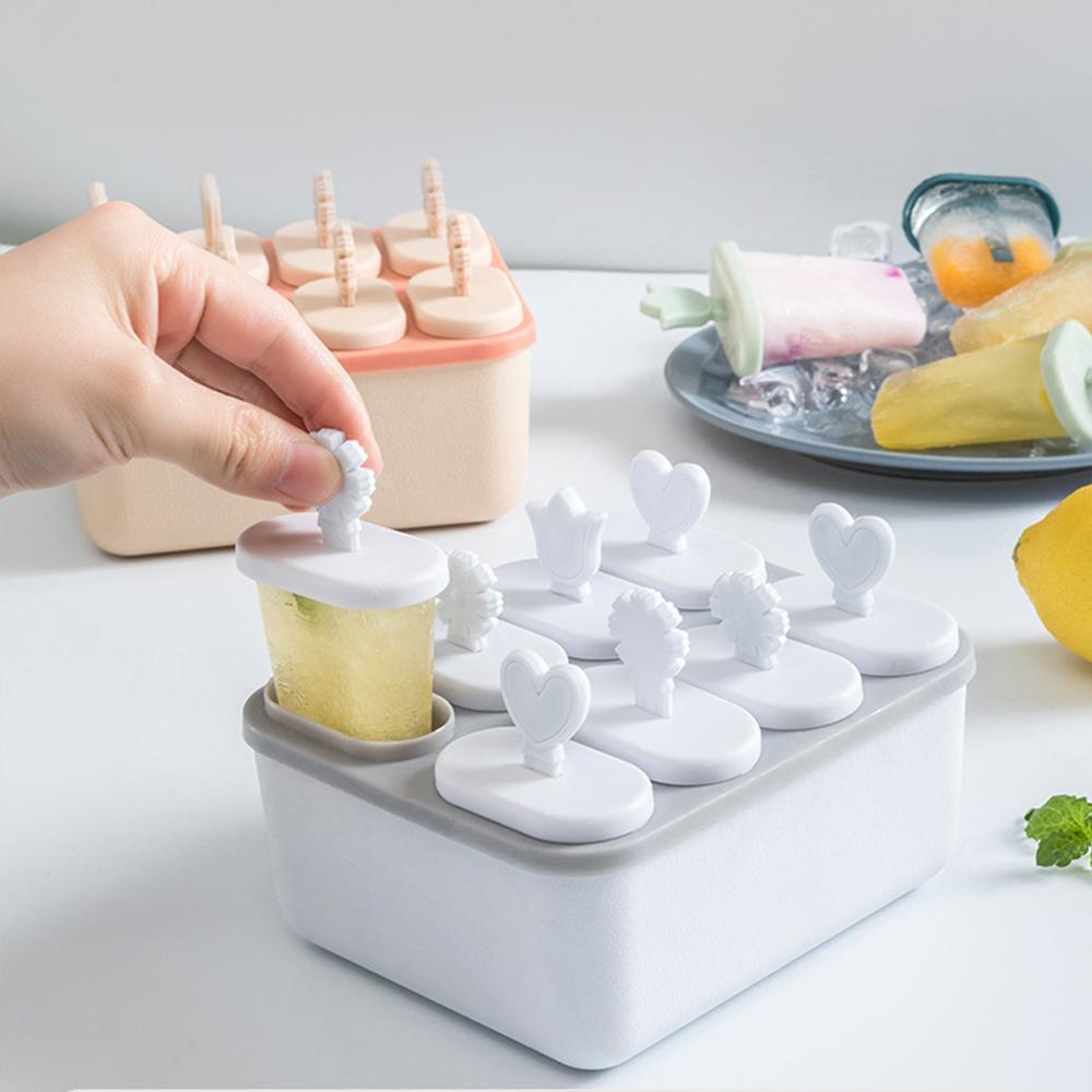 Reusable DIY Popsicle Stencis Ice Cream Stencil Ice Lolly Stick Ice Storage Box