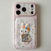 Large Window Rabbit Embroidery iPhone 15/14 Pro Max Anti-Fall Case