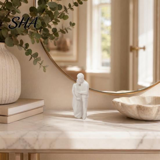 Romantic Home Accent 3D Printed Couple Figurine, Husband And Pregnant Wife Embrace Sculpture, Smooth Edge Figurine Lover Statue for Decor, Gifts