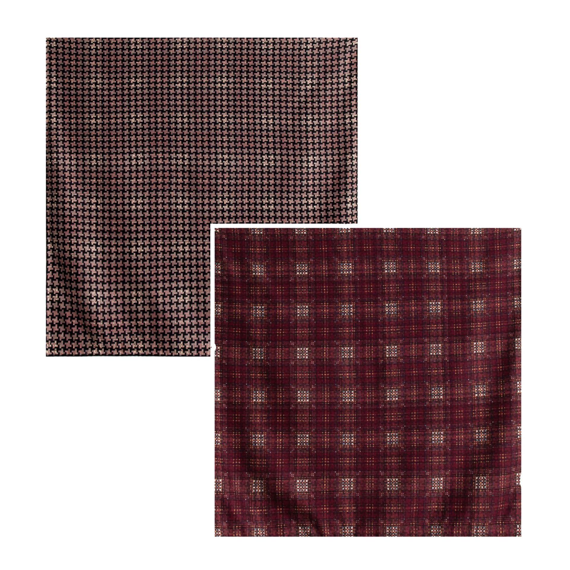 

Осень 2025 Японский Минималистичный Платок из Шерсти и Шелка Гусиная Лапка - Ручная Подрубка, Двусторонний, Двухцветный Высококачественный Шейный Аксессуар 65x65 cm