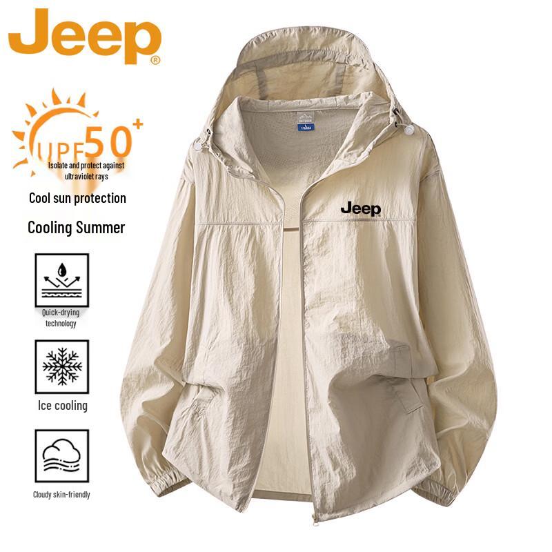 JEEP Men s Lightweight Hooded Sun Protection Jacket 5XL