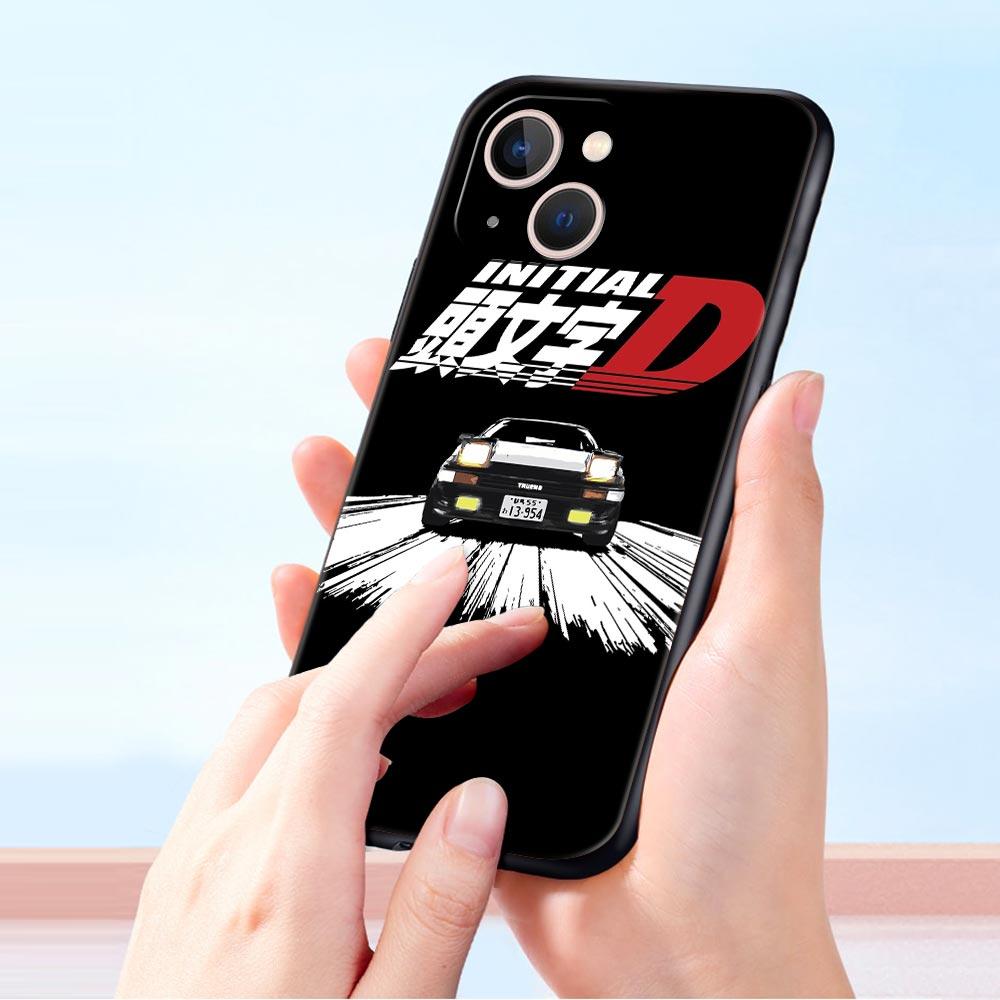 Initial D Car Phone Case Cover for iPhone 17 16 15 14 13 12 11 Pro Max 17 Air Plus Shockproof Soft TPU Shell Fundas Capas Coque